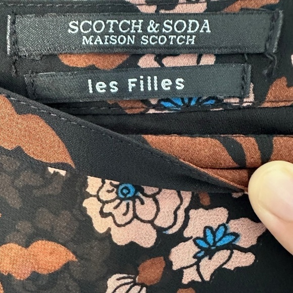 SCOTCH & SODA WOMENS FLORAL ASYMMETRICAL FLOWY FISHTAIL MAXI SKIRT XS NWOT - Picture 8 of 10